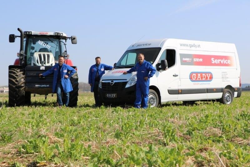 © Gady / Oliver Wolf Das Gady Landmaschinen Servicebus-Team ist auch jetzt verlässlich dort vor Ort, wo es gebraucht wird.