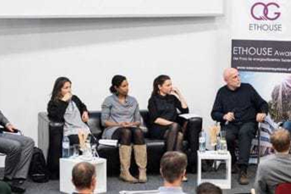 © Bernhard Wolf
Clemens Hecht, Tania Berger, Caroline Nwafor, Anja Christanell, Georg Reinberg, Moderator Volker Dienst bei der Diskussion