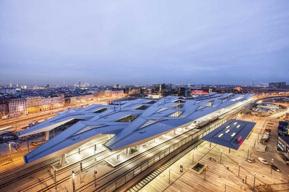© Renée Del Missier, Unger Steel Group Das Rautendach des neuen Wiener Hauptbahnhofs gewann den Europäischen Stahlbaupreis.