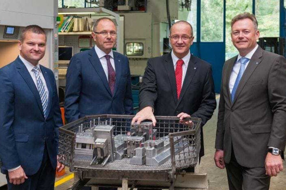 © Maco Die neue Geschäftsführung der Maco-Gruppe: v.l.n.r. Ewald Marschallinger, Jürgen Pratschke, Guido Felix (Vorsitzender) und Ulrich Wagner.
