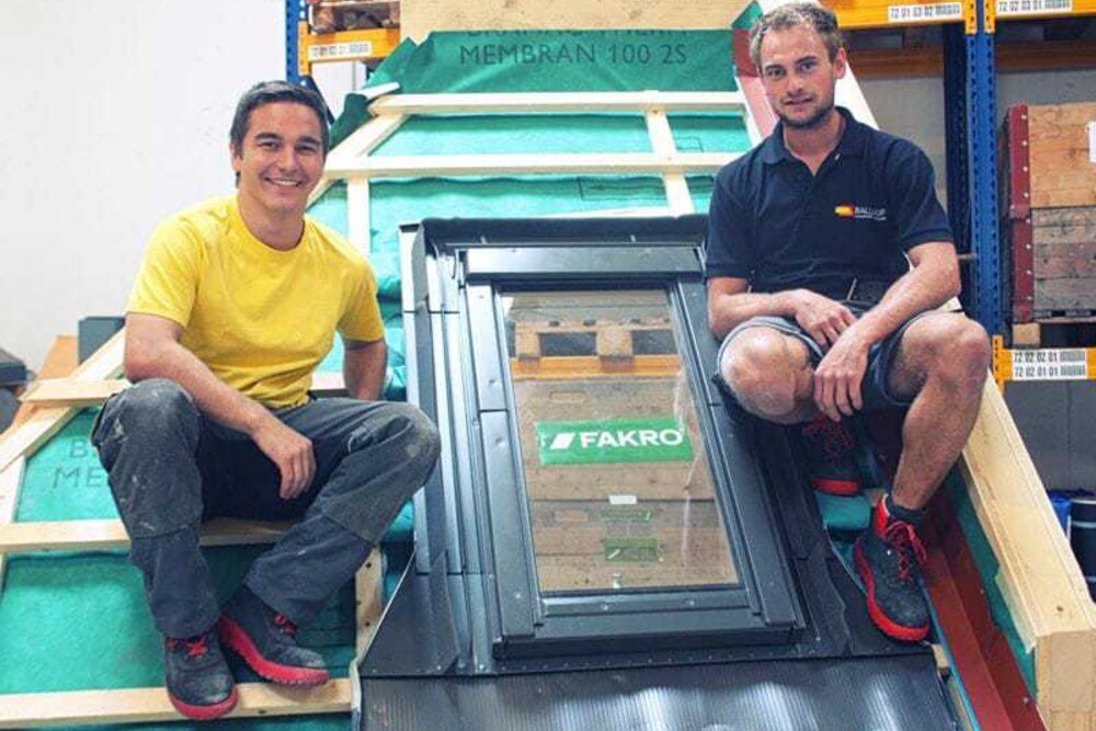 Das „Team Dachdeckung“ Martin Hartmann (links) und Markus Geist trainiert fleißig für die WM.
© Peter Amann Das „Team Dachdeckung“ Martin Hartmann (links) und Markus Geist trainiert fleißig für die WM.