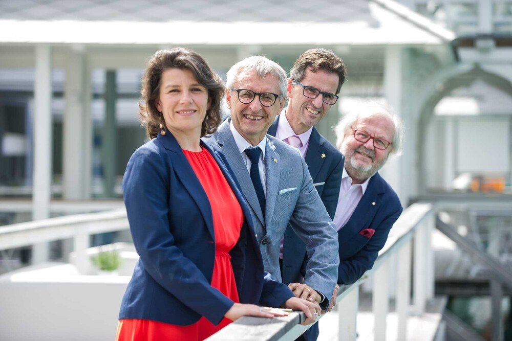 Yasmin Stieber-Koptik, Wolfgang Haas, Erwin Putzenbacher-Klinser, Hans-Werner Frömmel.
© Werzer`s Yasmin Stieber-Koptik, Wolfgang Haas, Erwin Putzenbacher-Klinser, Hans-Werner Frömmel.
