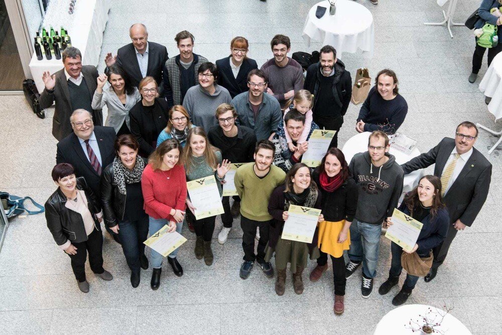 © FQP Preisverleihung des Paving Design Awards 2017 auf der BOKU: Preisträger, Jurymitglieder, Sponsoren und Organisationsteam