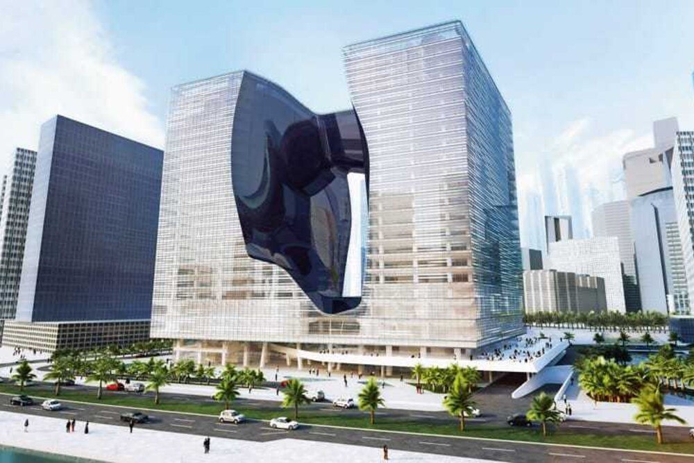 © Zaha Hadid Architects
Rund 6.000 Quadratmeter gebogenes, getöntes Glas verleihen „The Opus“ in Dubai die einzigartige Form. Rund 6.000 Quadratmeter gebogenes, getöntes Glas verleihen „The Opus“ in Dubai die einzigartige Form.