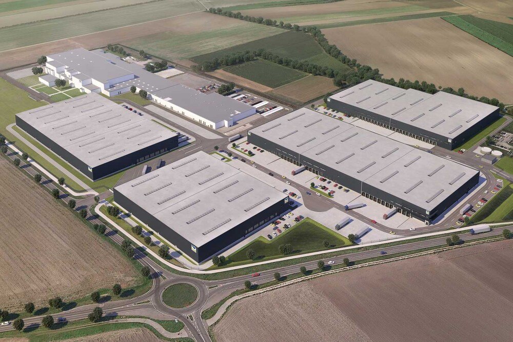 © Zech Group
Auf bis zu 160.000 Quadratmeter Lagerfläche kann der von der Deutsche Logistik Holding entwickelte Industrial Campus Vienna East in der Nähe des Flughafens Schwechat ausgebaut werden. Auf bis zu 160.000 Quadratmeter Lagerfläche kann der von der Deutsche Logistik Holding entwickelte Industrial Campus Vienna East in der Nähe des Flughafens Schwechat ausgebaut werden.