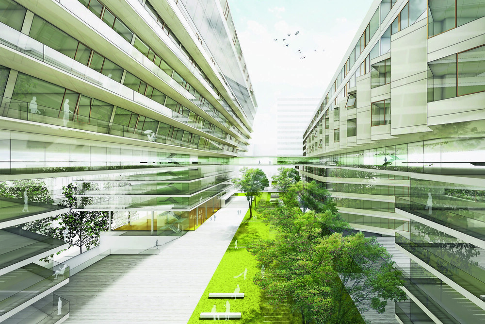© ARTEC Architekten, Wien 2018 Hochpark auf der Überplattung des ÖBB-Gleisbandes der Franz-Josefs-Bahn. Hochpark auf der Überplattung des ÖBB-Gleisbandes der Franz-Josefs-Bahn.