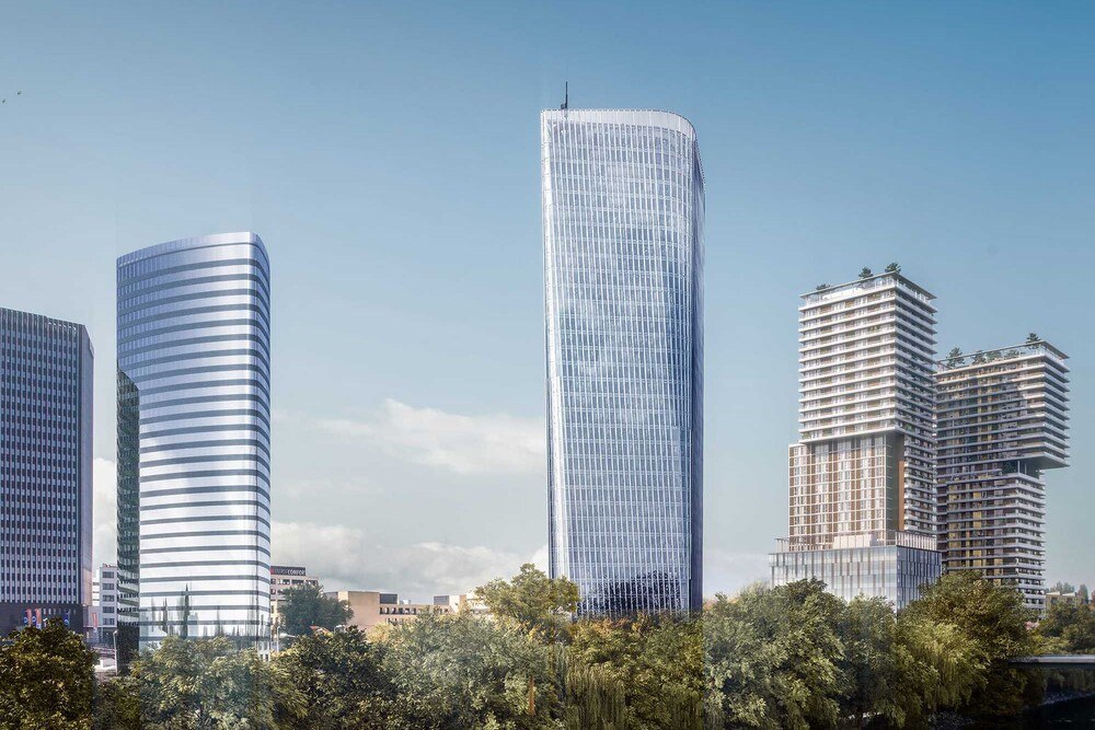 © Soravia
Mit dem Austro Tower wird TownTown, gemeinsam mit dem Projekt TrIIIple – das neben drei Wohntürmen auch einen Büroturm umfasst – seine Vollendung finden und das Areal im 3. Wiener Gemeindebezirk zu einem der attraktivsten innerstädtischen Standorte Wiens machen. Mit dem Austro Tower wird TownTown, gemeinsam mit dem Projekt TrIIIple – das neben drei Wohntürmen auch einen Büroturm umfasst – seine Vollendung finden und das Areal im 3. Wiener Gemeindebezirk zu einem der attraktivsten innerstädtischen Standorte Wiens machen.