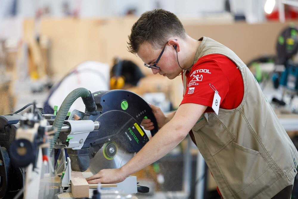© WKÖ/SkillsAustria Julian Fink holte im Bewerb der Bautischler die Bronzemedaille.