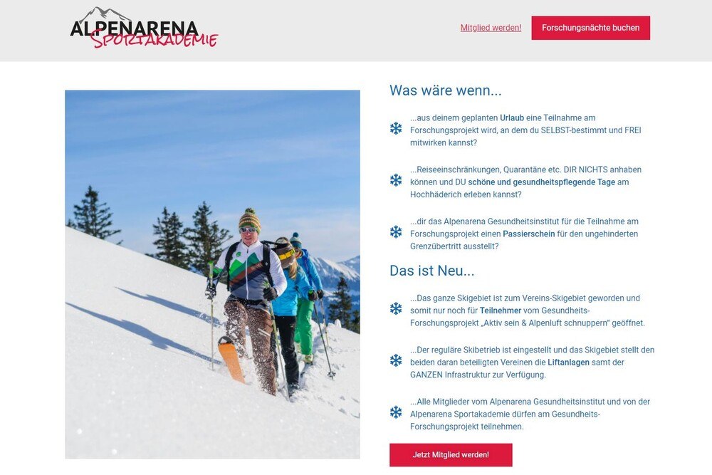 © Alpenarena Sportakademie
Aus Urlaubern werden Forscher: Skispaß in Vorarlberg. Aus Urlaubern werden Forscher: Skispaß in Vorarlberg.