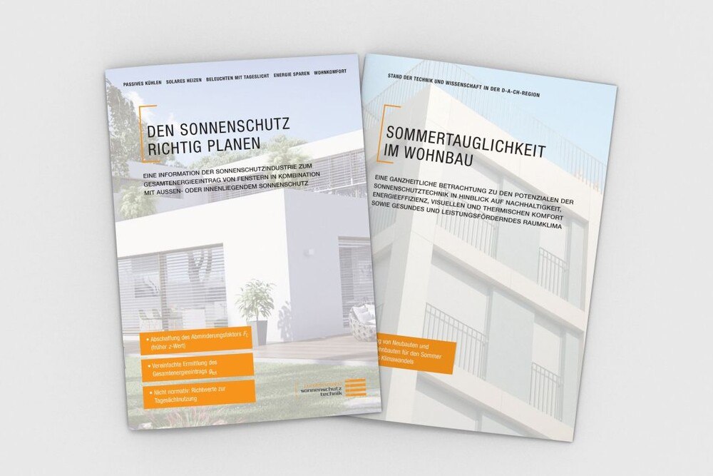 © Bundesverband Sonnenschutztechnik
Alles rund um den Sonnenschutz: Die beiden neuen Broschüren des Bundesverbandes Sonnenschutztechnik Die Cover der beiden neuen Sonnenschutz-Broschüren des Bundesverbandes Sonnenschutztechnik