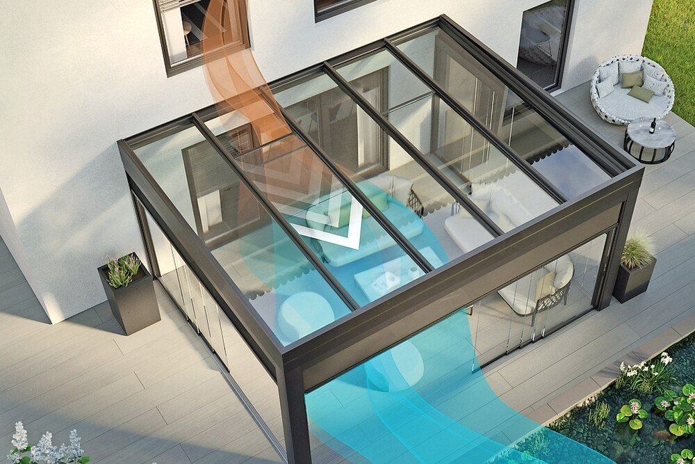 Terrassen-Dachschiebefenster
© TS-Aluminium Terrassen-Dachschiebefenster