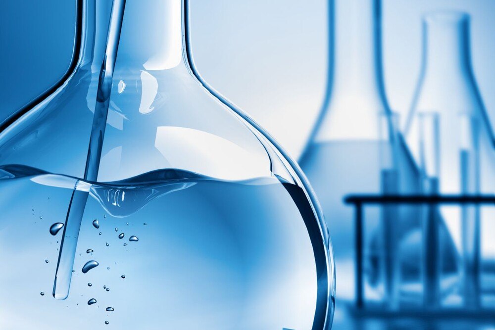 Detailansicht von Chemie-Labor-Utensilien