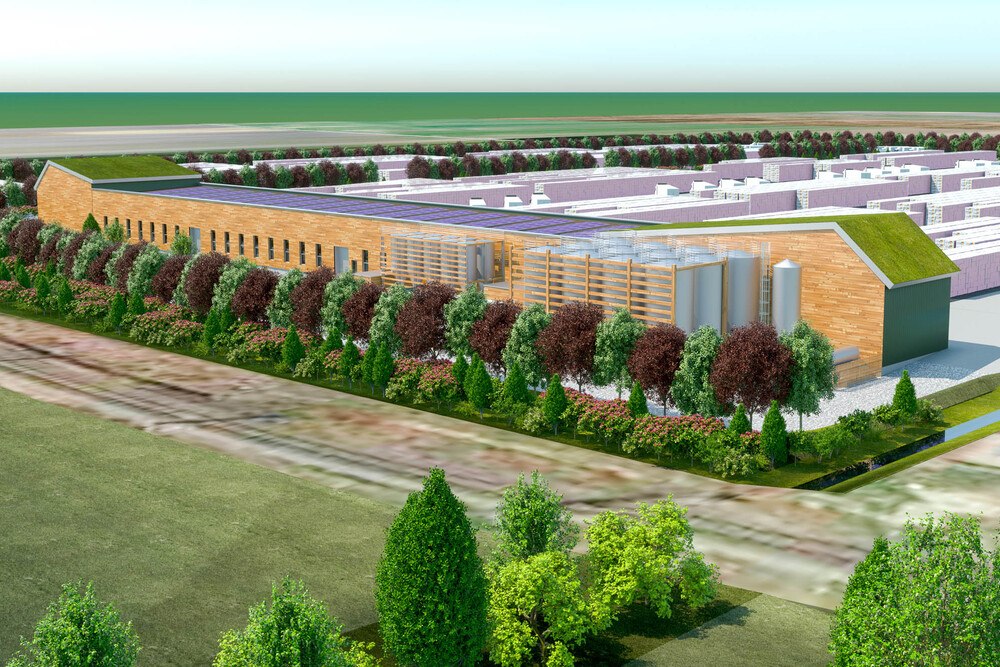 Die neue, 160 Meter lange Produktionshalle wird optisch so gestaltet, dass sie sich bestmöglich in das UNESCO Welterbe Neusiedlersee integriert.
© Austrotherm Die neue, 160 Meter lange Produktionshalle wird optisch so gestaltet, dass sie sich bestmöglich in das UNESCO Welterbe Neusiedlersee integriert.