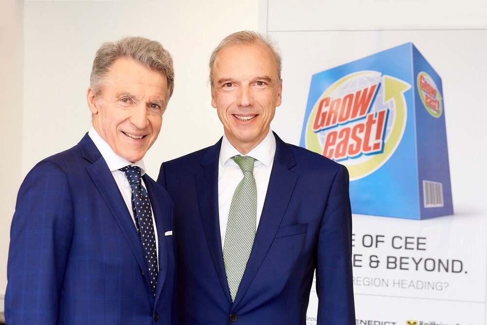 © Groweast Die Masterminds hinter dem Grow East Congress: Dr. Manfred F. Berger, IQONIC Consulting und Prof. Dr. Arnold Schuh, Director, Competence Center for Emerging Markets & CEE, WU Vienna.