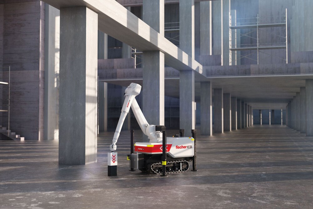 © Fischer
Der Baubot übernimmt die Bohrlocherstellung und Installation der Fischer-Befestigungslösungen an Decken, an Wänden und in Böden.
Der Baubot übernimmt die Bohrlocherstellung und Installation der Fischer-Befestigungslösungen an Decken, an Wänden und in Böden.