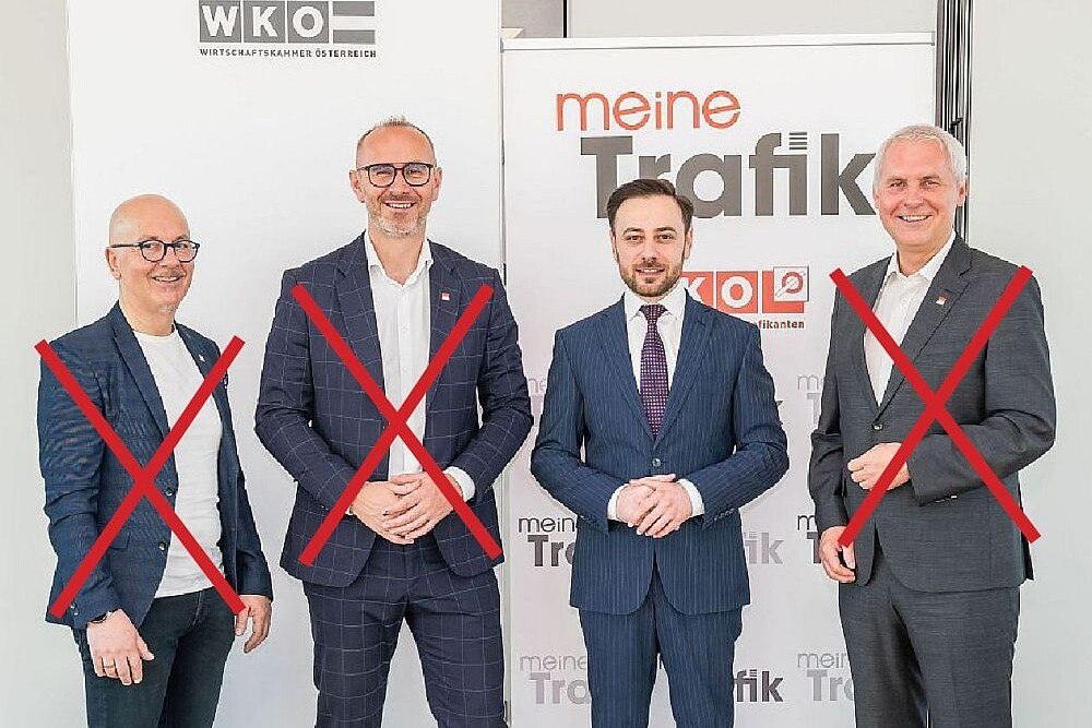© Thomas Meyer, Grafik
Der Bundesgremialobmann sowie beide Stellvertreter haben mit 1. Dezember 22 ihre Funktionen zurückgelegt.
Andreas Schiefer, Josef Prirschl, Sinan Ibili und Otmar Schwarzenbohler