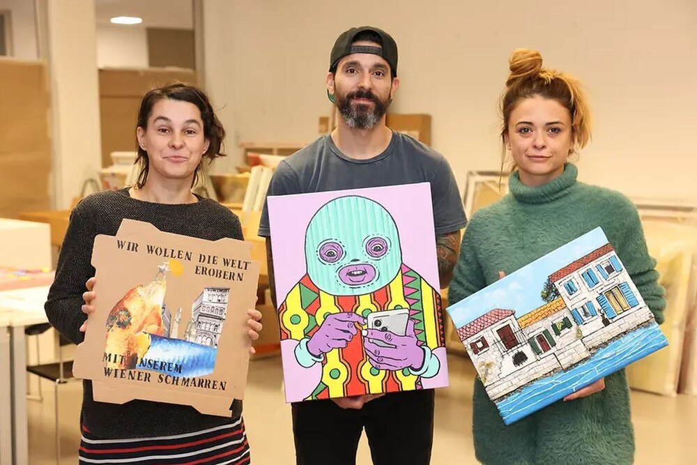 © Kunstsupermarkt Auf dem Kunstsupermarkt in Wien werden hochwertige Kunstobjekte zum kleinen Preis angeboten