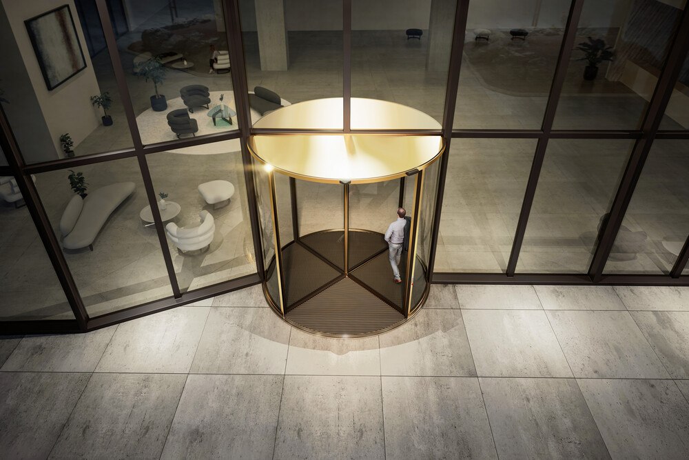 © Geze Die Karusselltür Revo.Prime von Geze