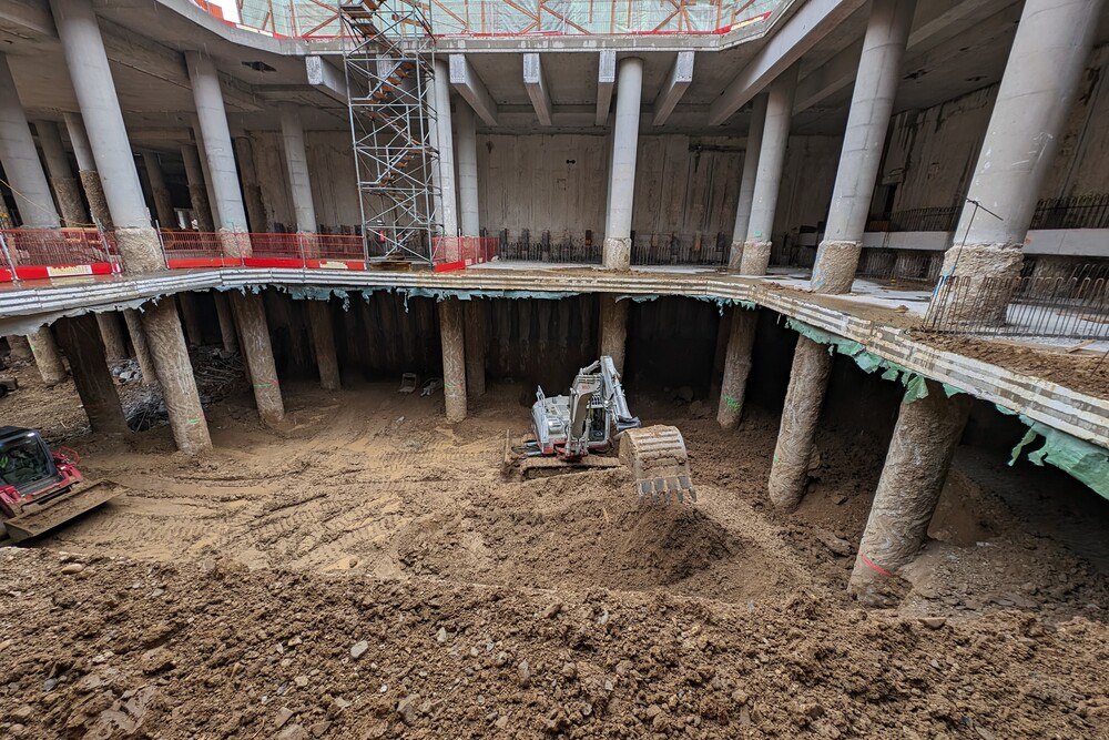 © Vasko+Partner
Baugrube auf der Baustelle MedUniCampus Mariannengasse
Baugrube auf Baustelle MedUni Campus Mariannengasse