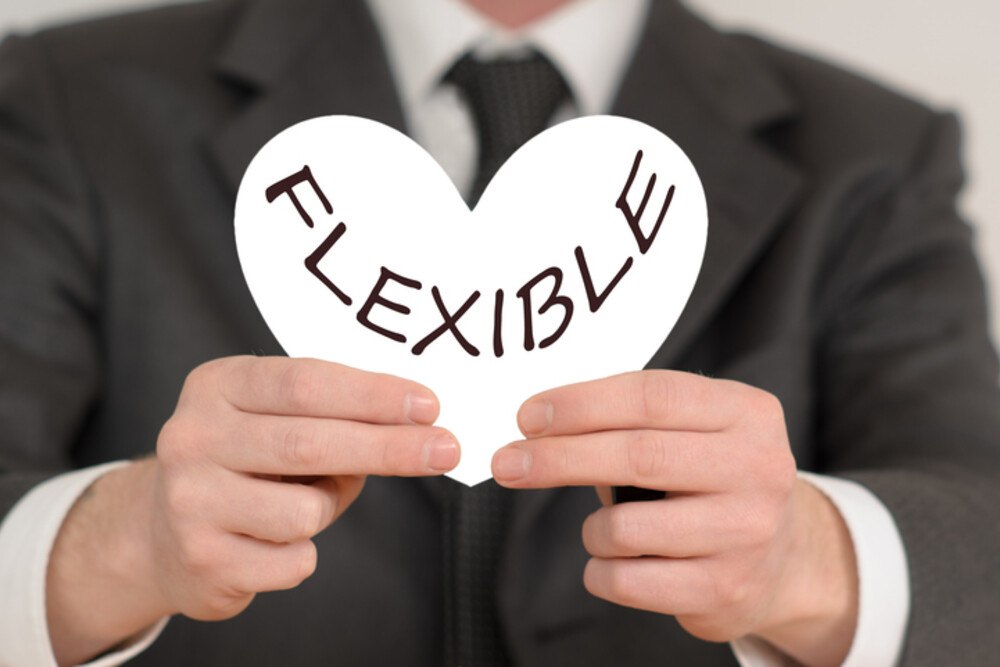 © Vepar5 iStock Getty Images Plus Papier- Herz mit Aufschrift 'Flexible'