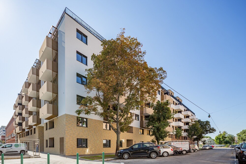 Mehldorfer Fassade in der Brigittenau.