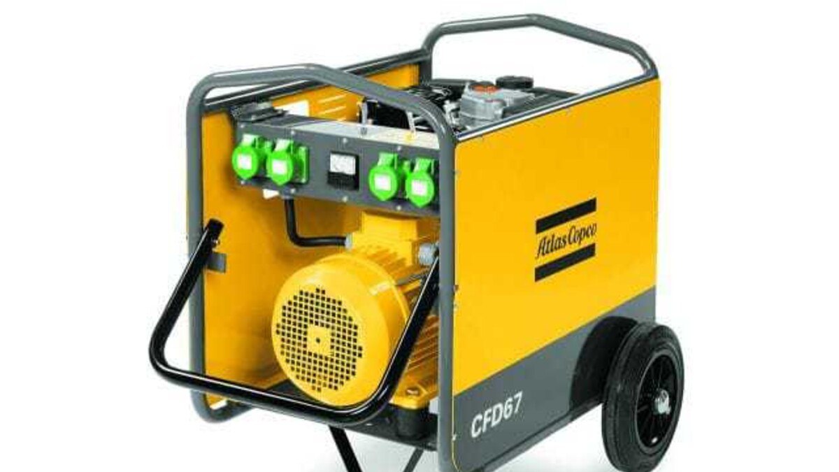 Neu von Atlas Copco: spezielle Generatoren-Baureihe für elektrische Innenrüttler. Foto: Atlas Copco