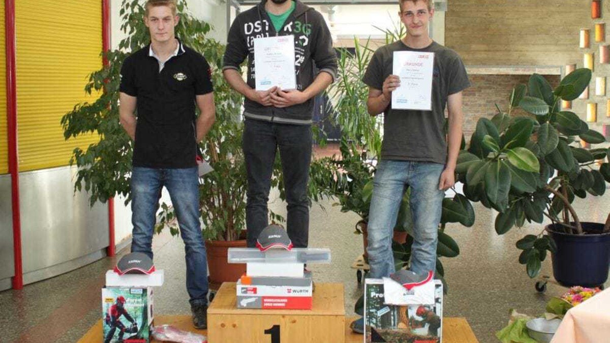 Landmaschinentechnik 2. Lehrjahr: 1. Stefan Knapp (LB: Unser Lagerhaus Warenhandelsges.m.b.H.), 2. Andreas Liegl (LB: Stumpf GmbH), 3. Hans Rieser (LB: Maier Thomas)