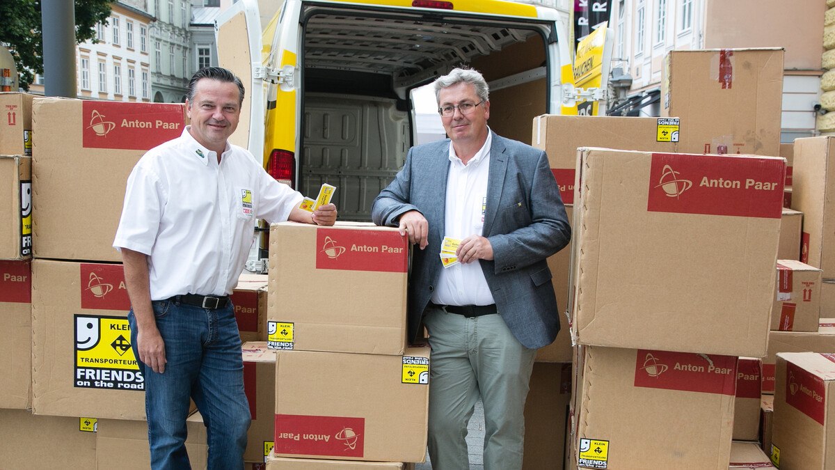 Die Transportunternehmer und Interessenvertreter Wolfgang Schneckenreither (links) und Karl Strauss stehen voll und ganz hinter der Friends-Kampagne!  cityfoto/Dr. Roland Pelzl