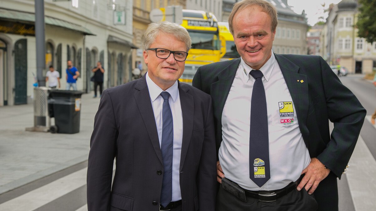 Obmann Danninger mit dem Linzer Bürgermeister Klaus Luger.  cityfoto/Dr. Roland Pelzl