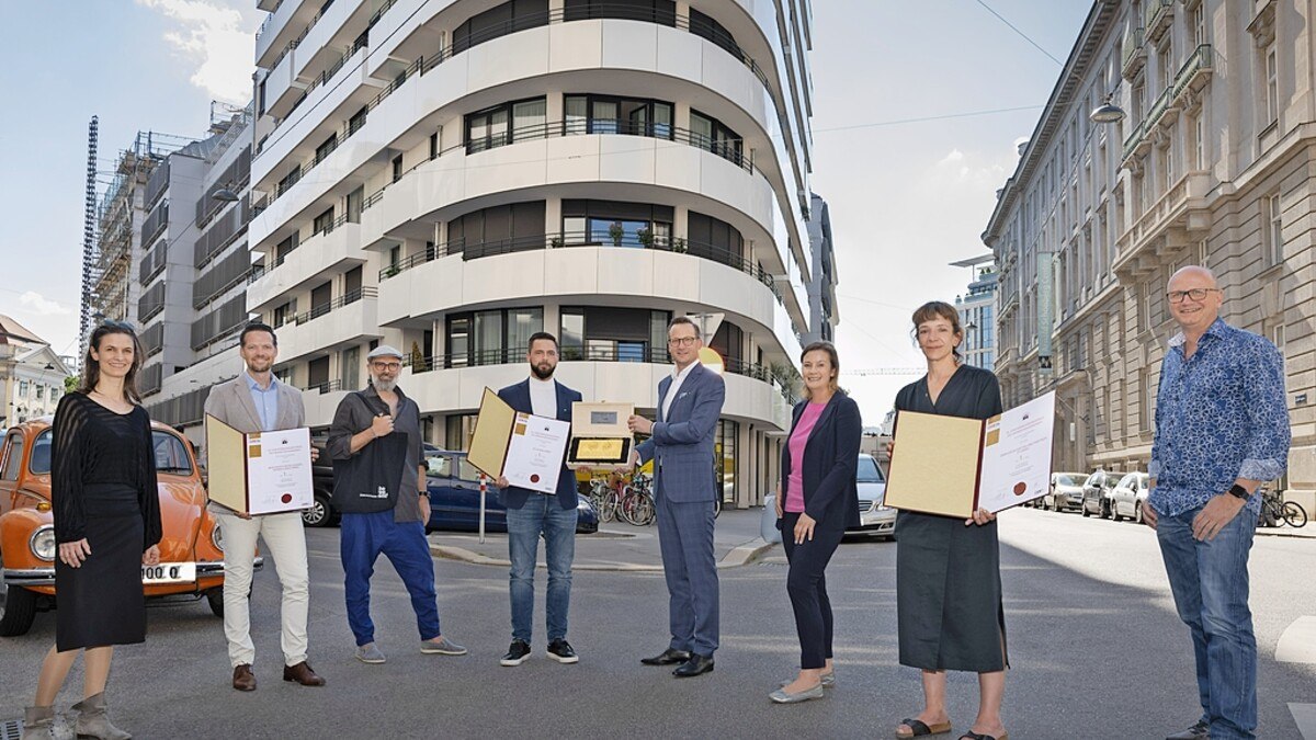 Gold in der Kategorie "Bravourleistung": die Preisträger des Projekts Traungasse 12, 1030 Wien