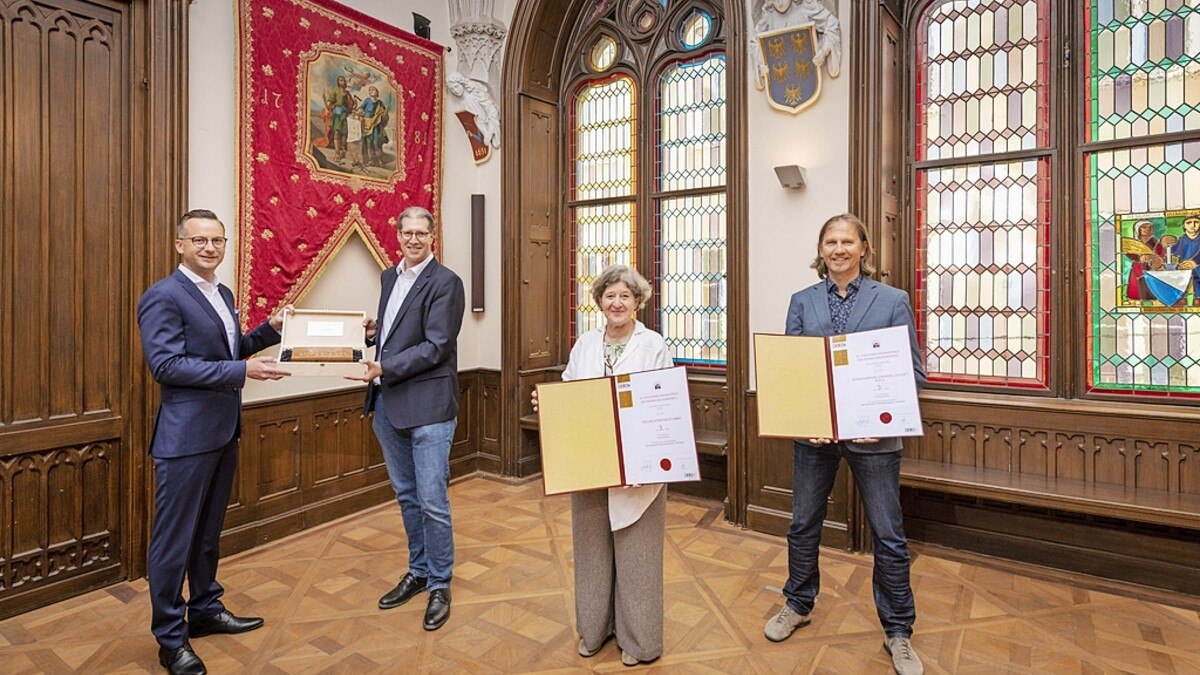 Bronze in der Kategorie "Pionierleistung": die Preisträger des Projekts Sperlgymnasium, Kleine Sperlgasse 2c, 1020 Wien