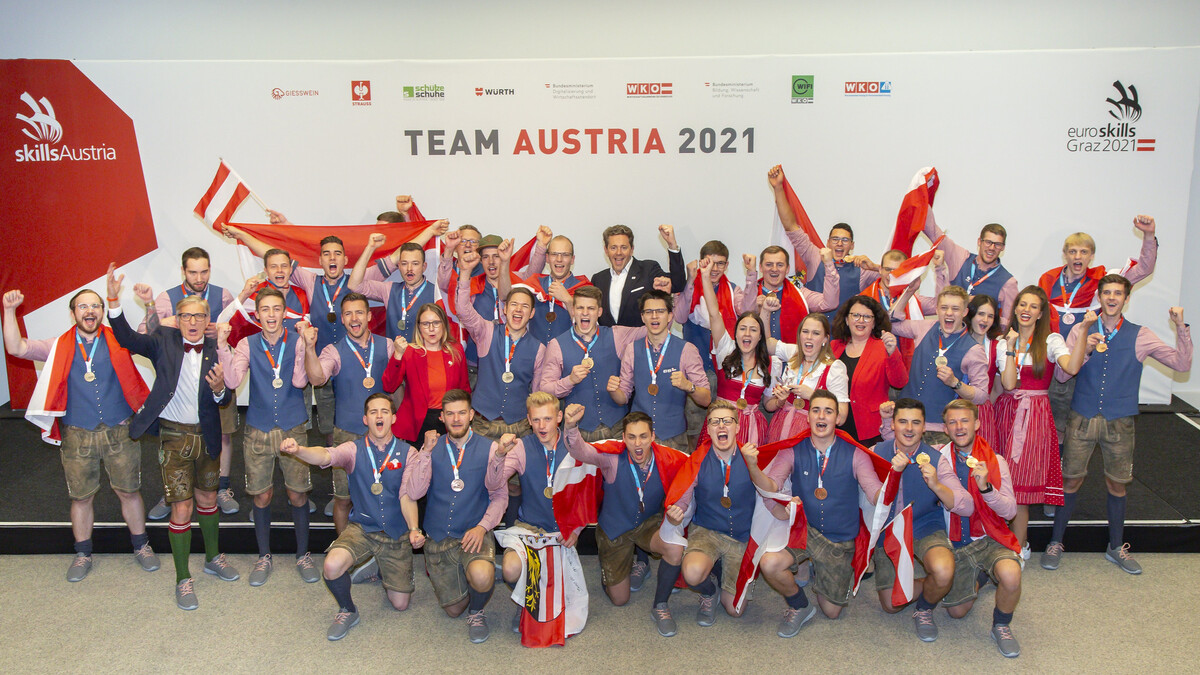 Erfolgreiche EuroSkills 2021: Das Team Österreich holte 33 Medaillen.