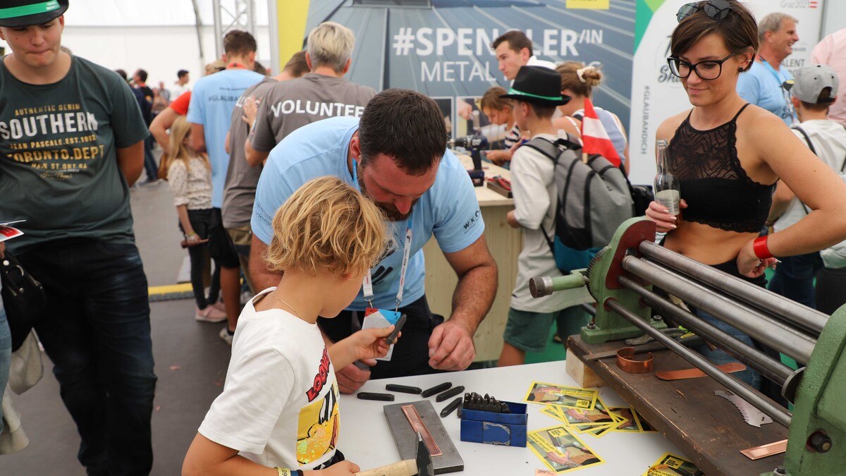 Try a Skill! Der Info- und Übungsstand der Spengler war ein Publikumsmangnet bei den EuroSkills 2021. 