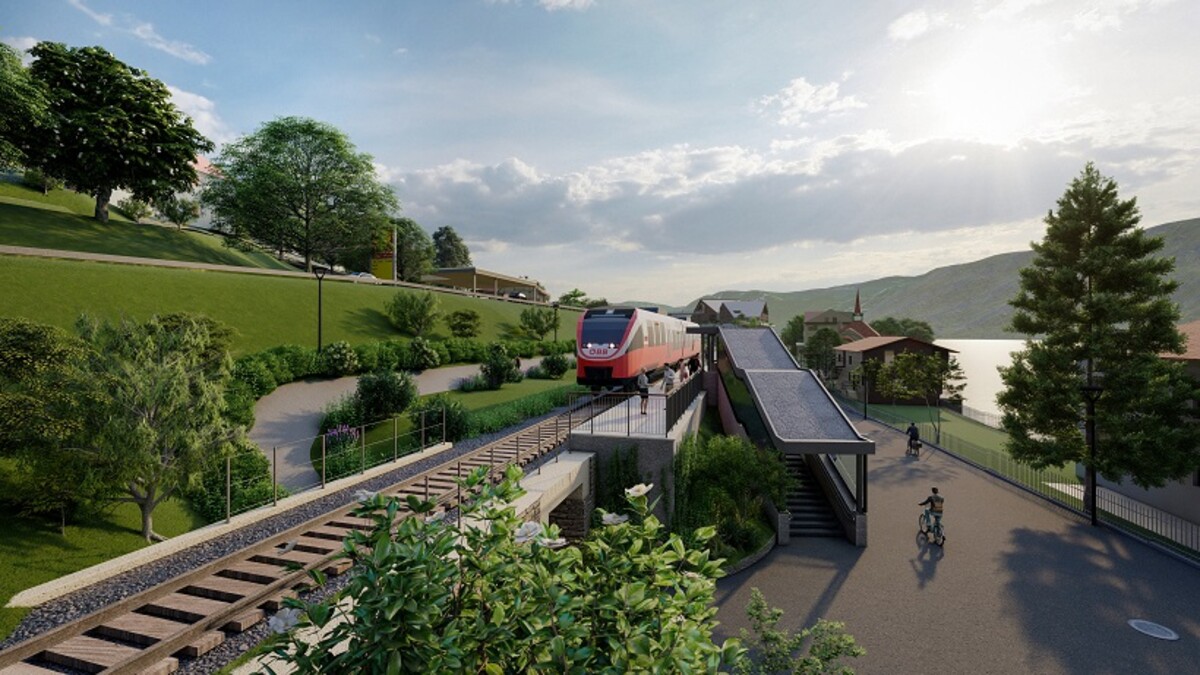 Der Bahnhof verbindet den Ort mit der Stadt Villach