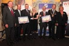 Bei der Verleihung des Skal Tourism Quality Awards: (v. l. n. r.) KR W. Straub, KR Prof. Mario Rehulka, Mag. Dr. Franz Sattlecker, Sylvia Liebisch, DI Dr. Wolfgang Kippes, Präsident  Heinz G. Risska und Dir. Karine Coulanges