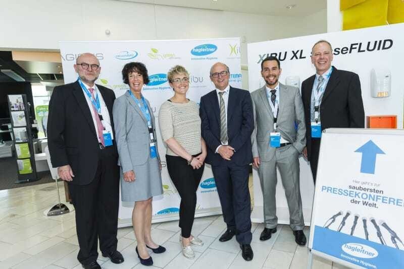 Das Hagleitner-Team bei der Präsentation in Wien.