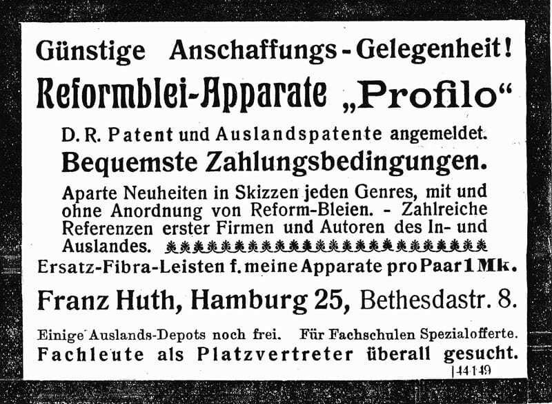 © Archiv Inserat aus dem Jahr 1913.