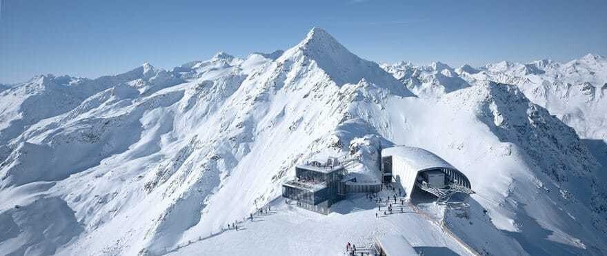 © Bergbahnen Sölden, Fotograf: Markus Bestieler Laut Studie ist das Skigebiet Sölden besonders umweltbelastend. Im Bild: Blick auf Ice Q am Gaislachkogel