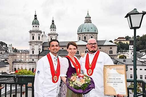 KM Alexander Forbes Jr., Vizepräsident VKÖ -Eveline Wild, Köchin der Köche 2018 , KM. Mike P. Pansi Präsident VKÖ