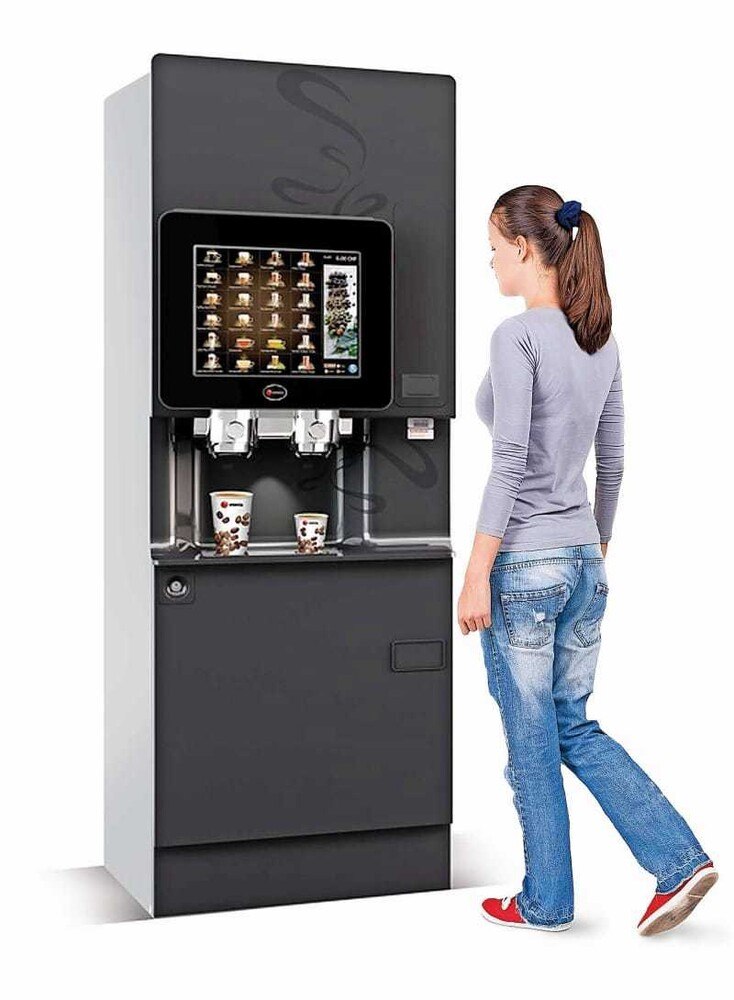 © Selecta Vendingmaschine von Selecta – mit löslichem Kaffee und Bohnenkaffee.