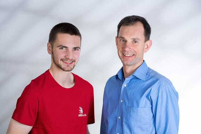 Florian Schwarzenauer (li.) mit Thomas Hofer.