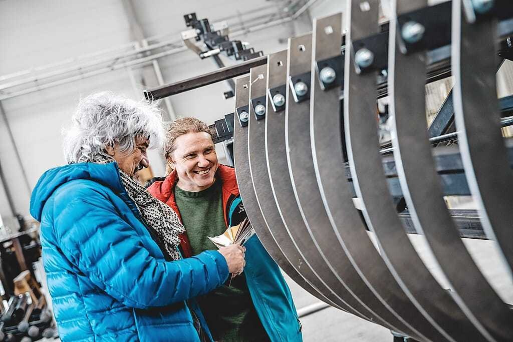 © Innovametall Letzte Abstimmungen am Standort Niederkappel (v.l. Alexander Ponomarev, Klaus Pichlbauer)