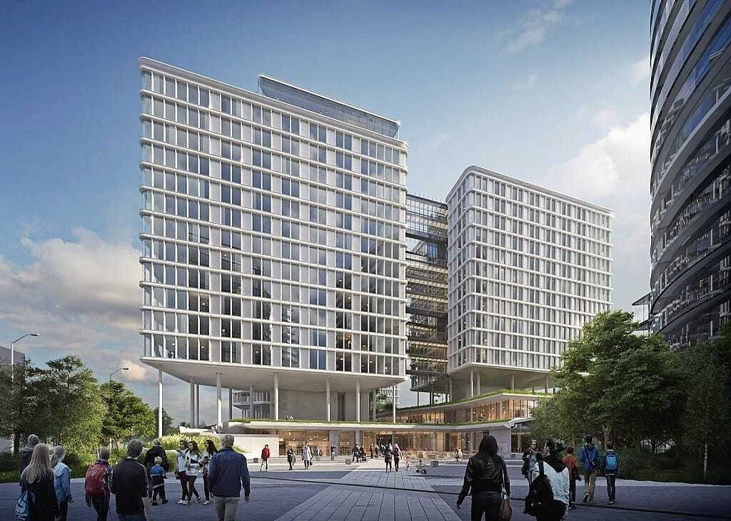 Außenansicht des von Renzo Piano entworfenen Hotels (Rendering)