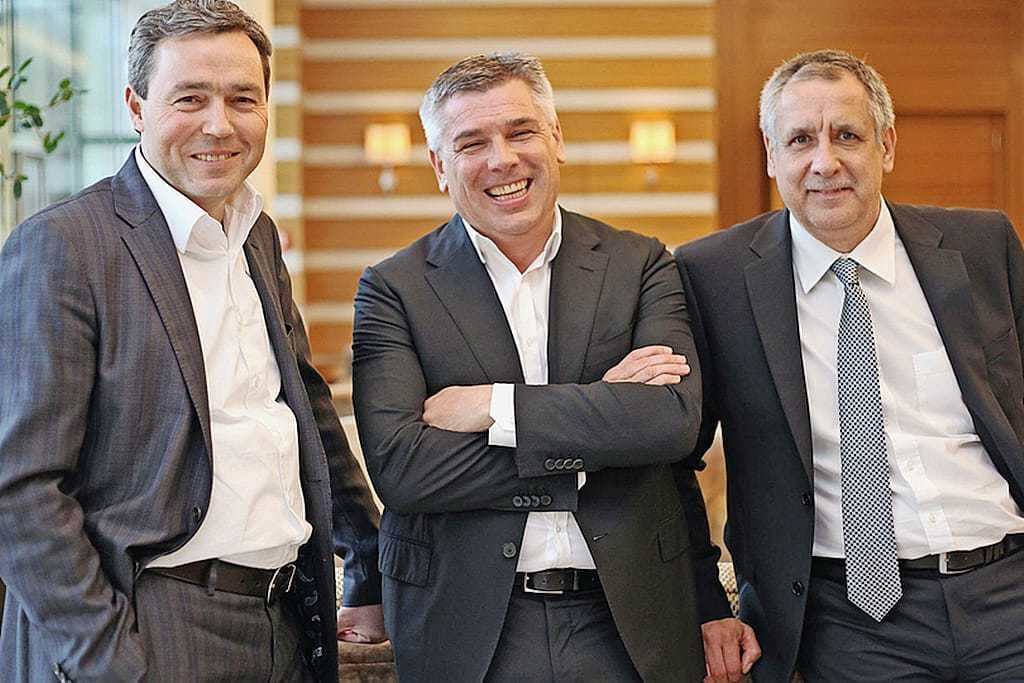 Falkensteiner Vorstände: von links Otmar Michaeler, Erich und Andreas Falkensteiner