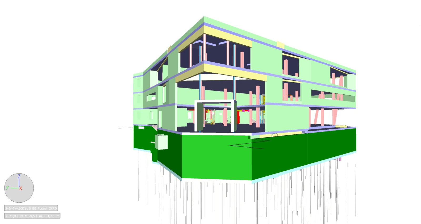 Cape 10: Vom Rendering (Bild 1) über das 3D-Architekturmodell (Bild 2) bis hin zum BIM-5D Rohbaumodell.