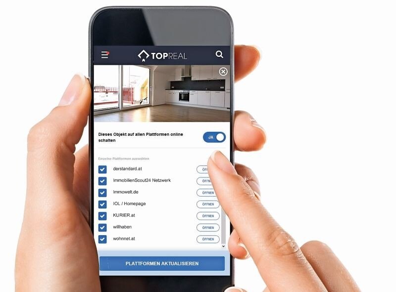 TopReal mobile: Die „schlanke Version“ der umfangreichen CRM- und Makler­software ­TopReal und für Smartphones und Tablets