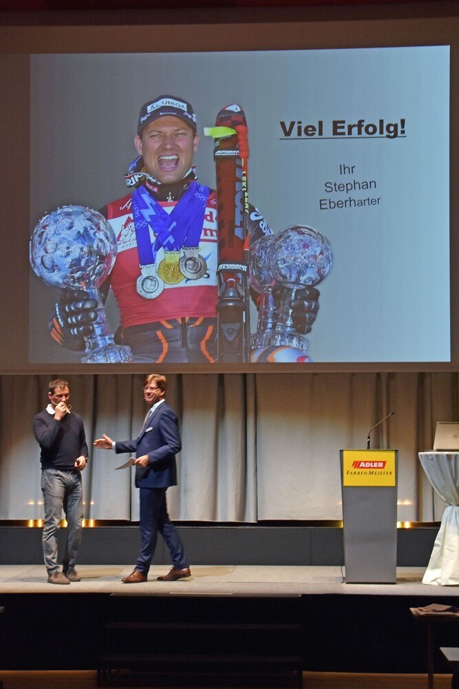 Erfolgstipps vom Olympiasieger lieferte Stephan Eberharter (li.).