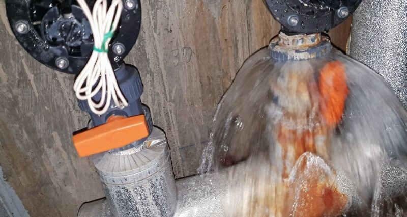 Wasseraustritt infolge eines Korrosionsschadens