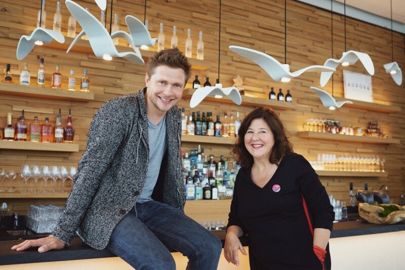 Liquid Market-Macher Bert Jachmann mit Andaz Vienna-GM Gözde Eren.