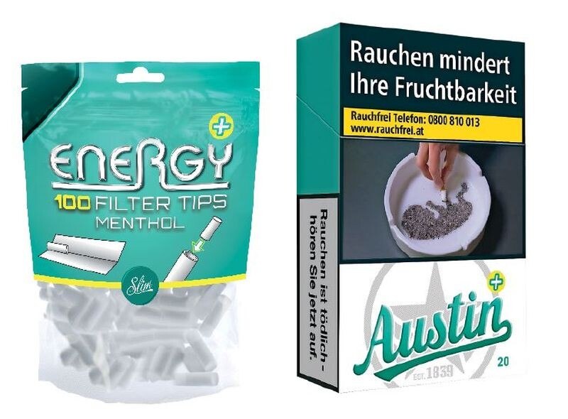 Die legale Hohlfilter-Zigarette und die ebenfalls erlaubten Mentholfilter ergeben kombiniert eine fast klassische Mentholzigarette.